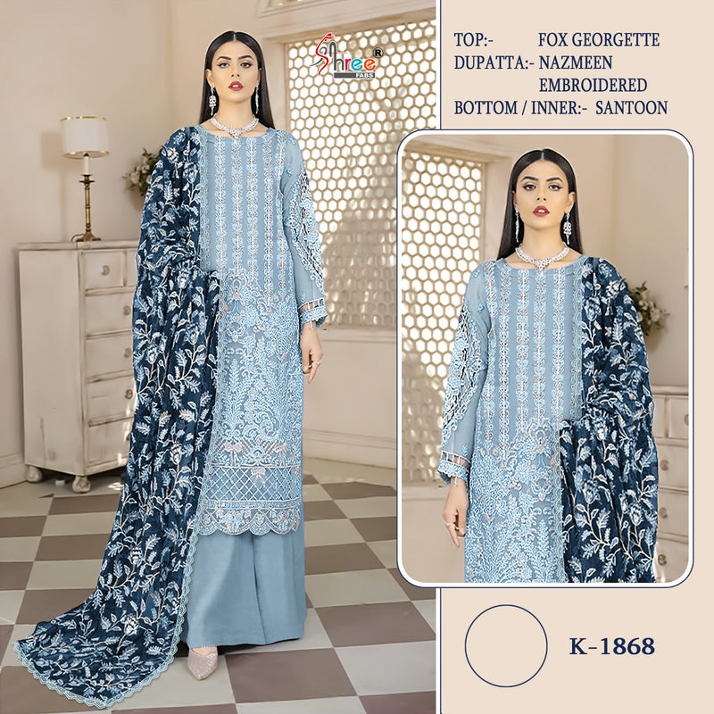 Shree Fabs K 1868 Georgette Embroidered Stylish Pakistani Salwar Suit