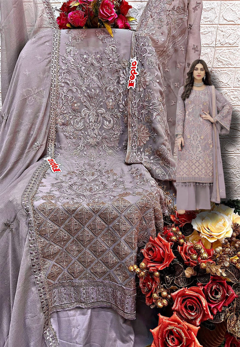 FEPIC ROSEMEEN D 5245 C GEORGETTE EMBROIDERED PARTY WEAR PAKISTANI SUIT SINGLES