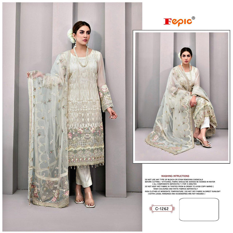 FEPIC ROSEMEEN C 1262 GEORGETTE EMBROIDERED PARTY WEAR PAKISTANI SUIT SINGLES