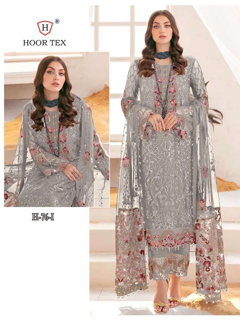 HOOR TEX-H-76-I GEORGETTE EMBROIDERY SEQUENCE WORK PARTY WEAR PAKISTANI SUIT SPEICAL EID COLLETIONS SINGLES
