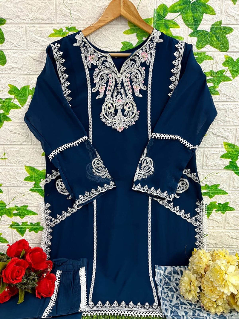 ZARQASH Z 136 B FOX GEORGETTE CHIFFON DIGITAL PRIT DESIGNER PAKISTANI PRETH KURTI SINGLES