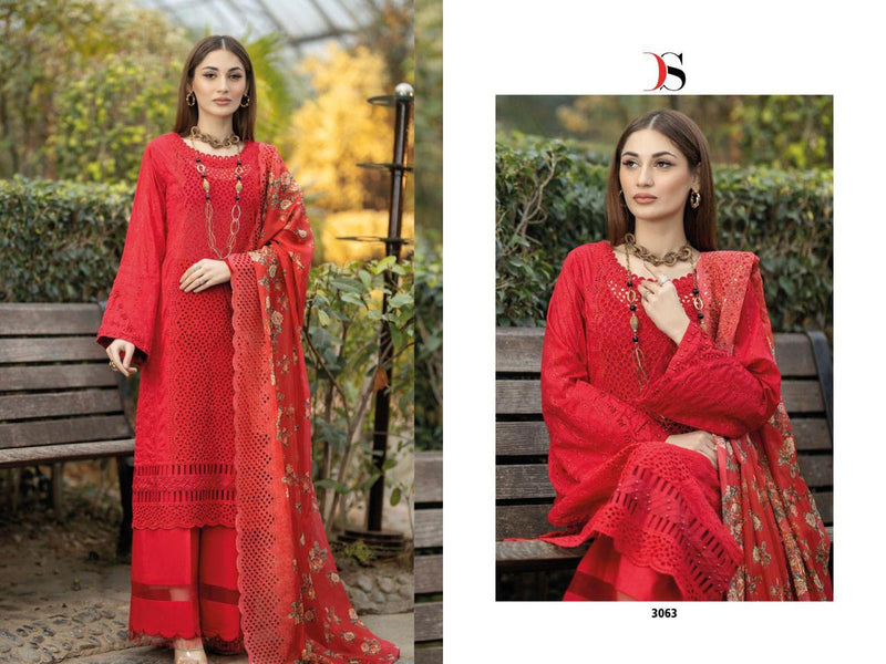 DEEPSY 3063 COTTON WITH HEAVY SIFALI WORK AND DIGITAL PRINT DESIGNER PAKISTANI SUIT SINGLES