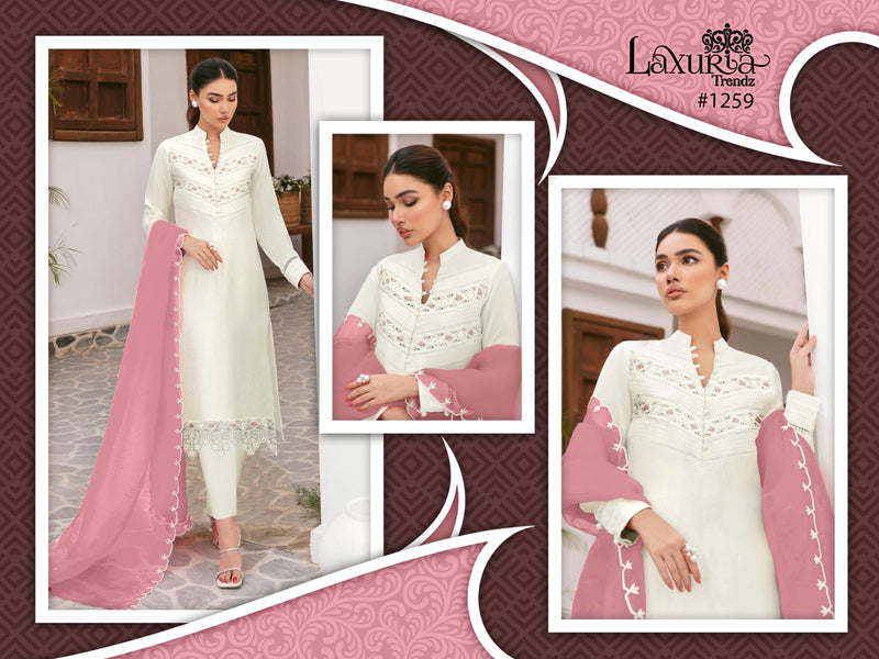 LAXURIA 1259 FOX GEORGETTE DESIGNER STYLISH TUNIC BEAUTIFUL PAKISTANI KURTI SINGLES