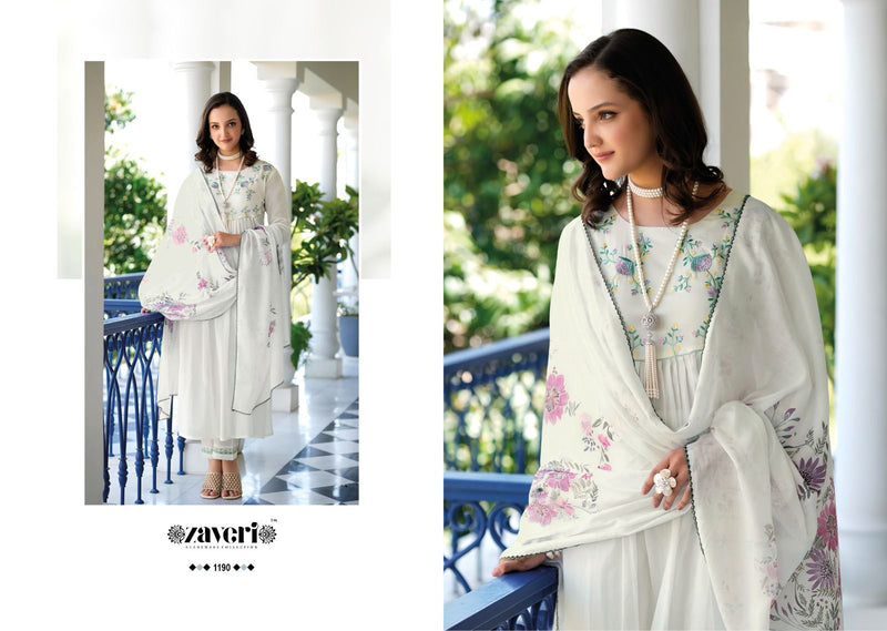 ZAVERI Z 1190 COTTON HEAVY EMBROIDERED DESIGNER STYLISH PAKISTANI KURTI SINGLES