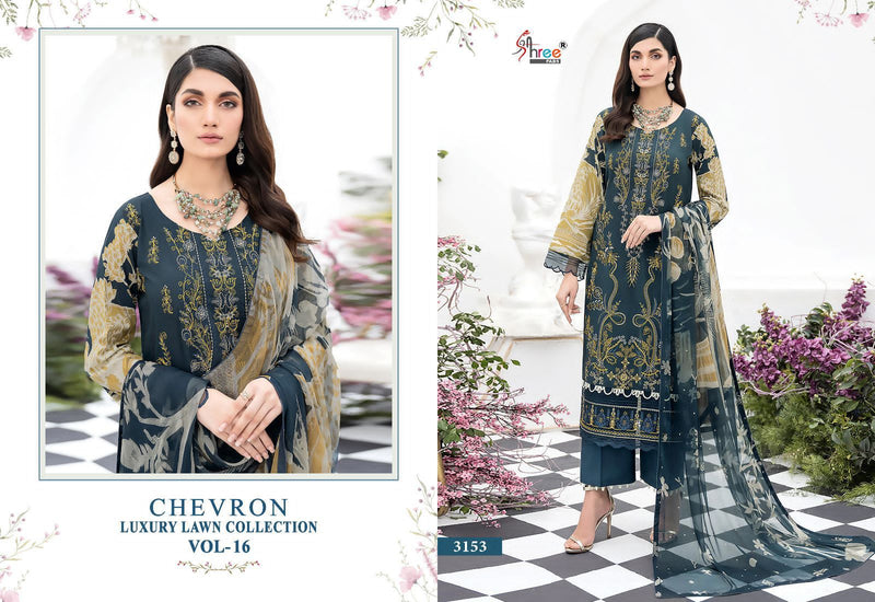 SHREE FABS SF 3153 COTTON TOP PURE LAWN WITH HEAVY SELF EMBROIDERY WITH PATCH WORK DESIGNER STYLISH PAKISTANI SUIT SINGLES
