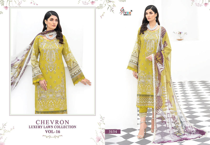 SHREE FABS SF 3154 COTTON TOP PURE LAWN WITH HEAVY SELF EMBROIDERY WITH PATCH WORK DESIGNER STYLISH PAKISTANI SUIT SINGLES