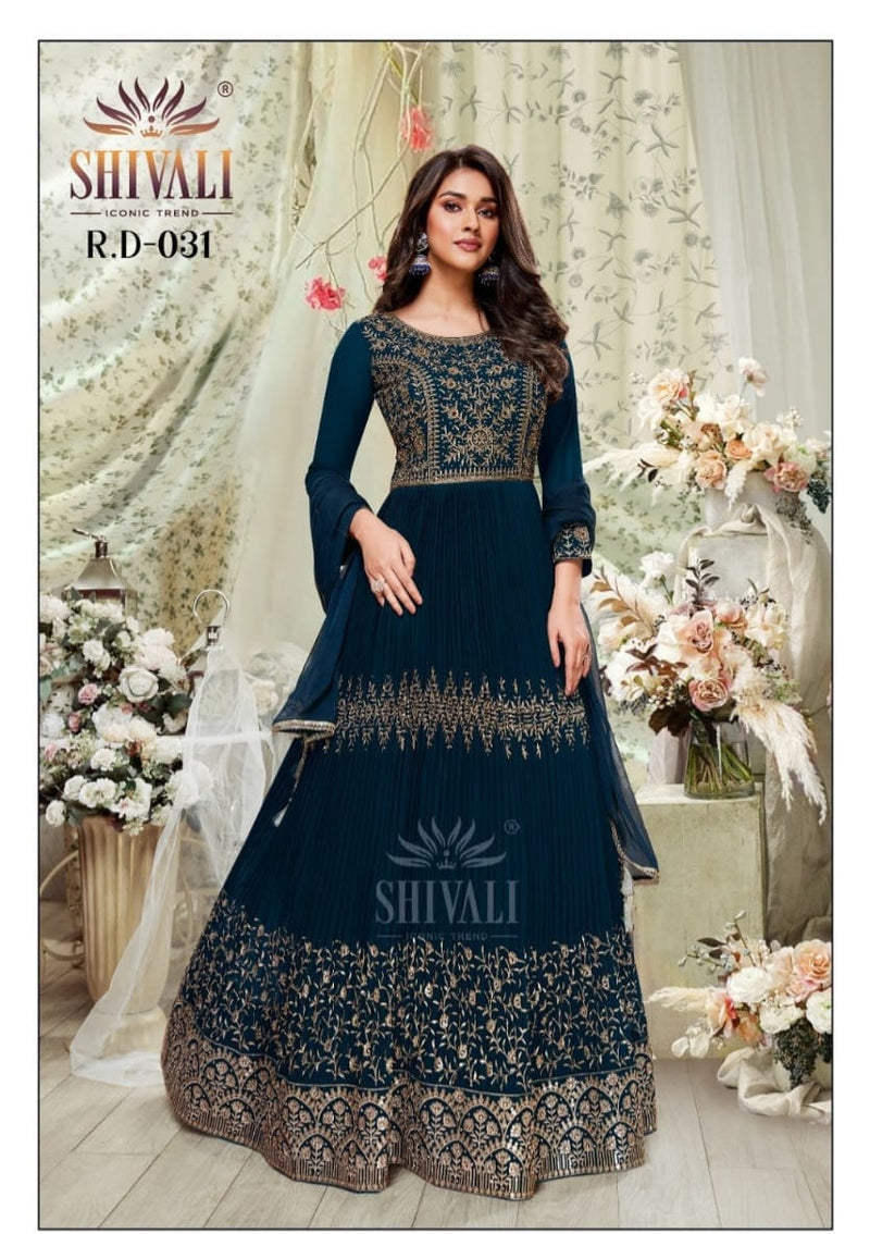 SHIVALI R D 031 FANCY HEAVY DESIGNER STYLISH WITH HAND WORK PARTY WEAR CLASSICAL GROWN
