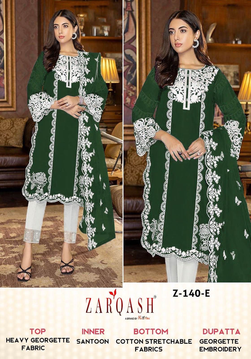 ZARQASH Z 140 E GEORGETTE HEAVY EMBROIDERED DESIGNER STYLISH WITH HAND WORK PAKISTANI SUIT SINGLES