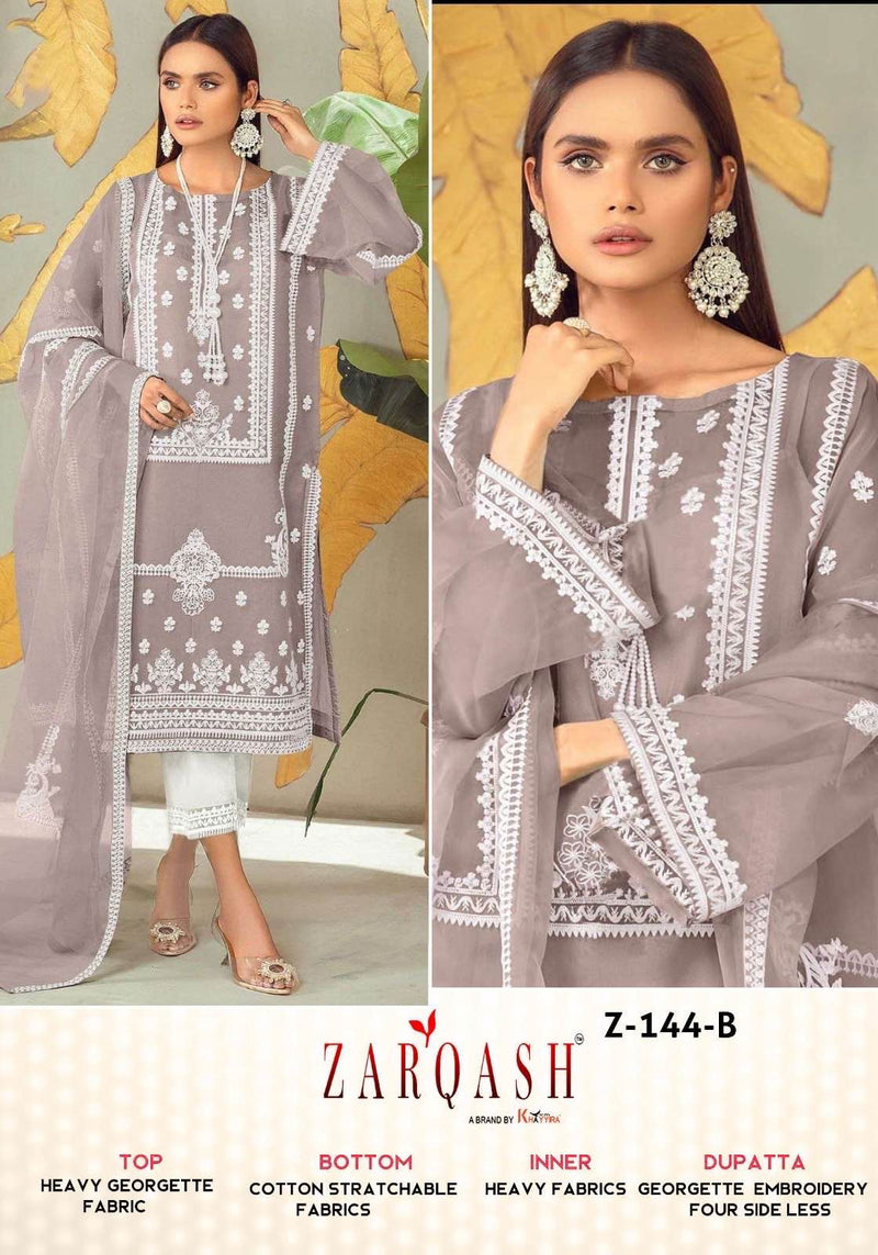 ZARQASH Z 144 B HEAVY EMBROIDERED DESIGNER STYLISH WITH HAND WORK PAKISTNI KURTI SINGLES