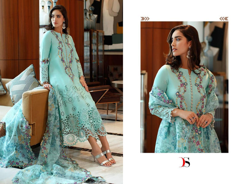 DEEPSY D 3226 COTTON HEAVY EMBROIDERED DESIGNER STYLISH PARTY WEAR PAKISTANI SUIT SINGLES