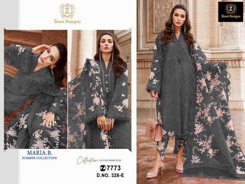 ZIAAZ Z 328 E COTTON HEAVY EMBROIDERED DESIGNER STYLISH WITH HAND WORK PAKISTANI SUIT SINGLES