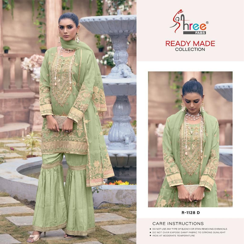 SHREE FABS SF 1128 D ORGANZA HEAVY EMBROIDERED DESIGNER STYLISH WITH  HAND WORK PAKISTANI SUIT SINGLES
