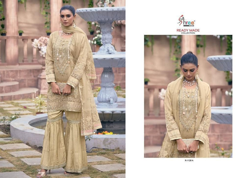 SHREE FABS SF 1128 A ORGANZA HEAVY EMBROIDERED DESIGNER STYLISH WITH HAND WORK PAKISTANI SUIT SINGLES
