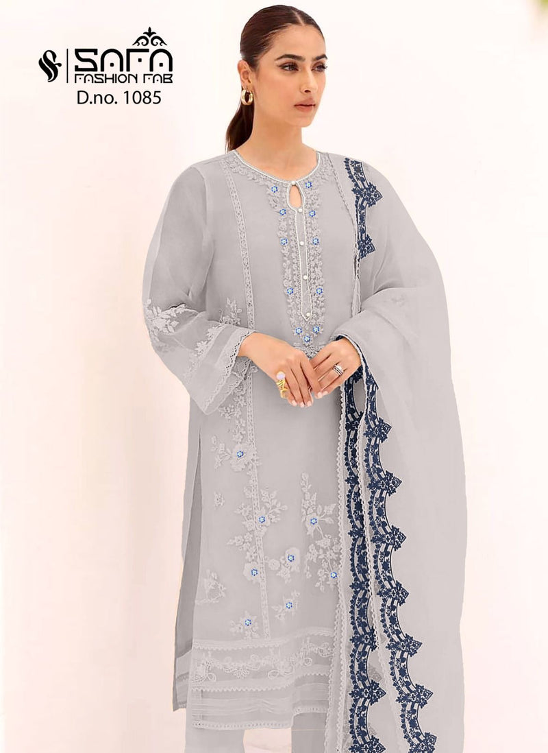 SAFA FASHION SF 1085 GEORGETTE HEAVY EMBROIDERED DESIGNER STYLISH WITH HAND WORK PAKISTANI SUIT SINGLES