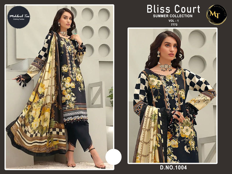 MEHBOOB TEX M 1004 COTTON HEAVY EMBROIDERED DESIGNER STYLISH WITH PRINTED PKAISTANI SUIT SINGLES