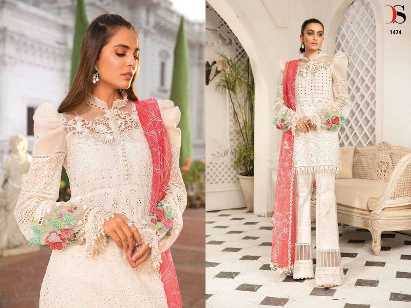 DEEPSY D 1474 GEORGETTE HEAVY EMBROIDERED DESIGNER STYLISH WITH HAND WORK PAKISTANI SUIT SINGLES