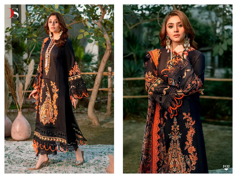 DEEPSY D 3132 GEORGETTE HEAVY EMBROIDERED DESIGNER STYLISH WITH HAND WORK PAKISTANI SUIT SINGLES