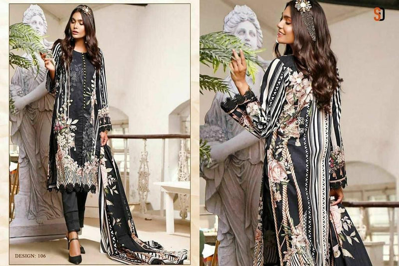 SHRADDHA S 106 COTTON HEAVY EMBROIDERED DESIGNER STYLISH WITH PRINTED PAKISTANI SUIT SINGLES