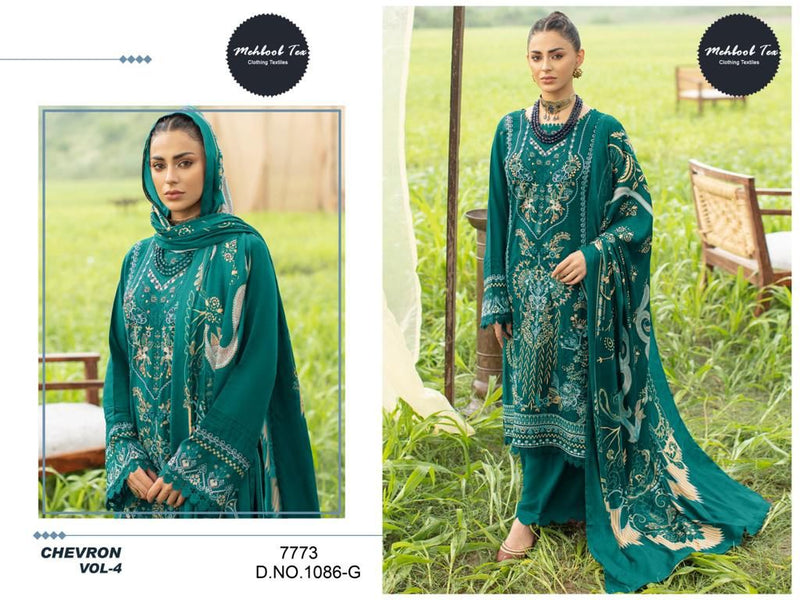 MEHBOOB TEX M 1086 G RAYON HEAVY EMBROIDERED DESIGNER STYLISH WITH HAND WORK PAKISTANI SUIT SINGLES