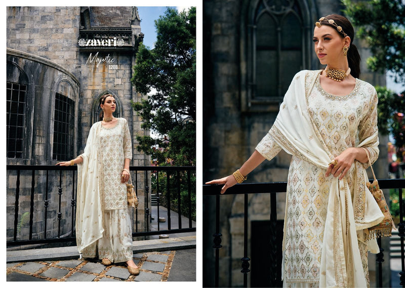 EBA 1208 CHINON WITH EMBROIDERED WORK WITH FANCY LOOK BEST DESIGN WEDDING WEAR SUIT
