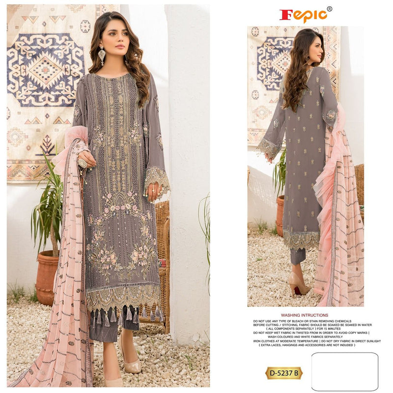 Fepic D No D 527 Georgette With Heavy Embroidered Work Designer single Suits