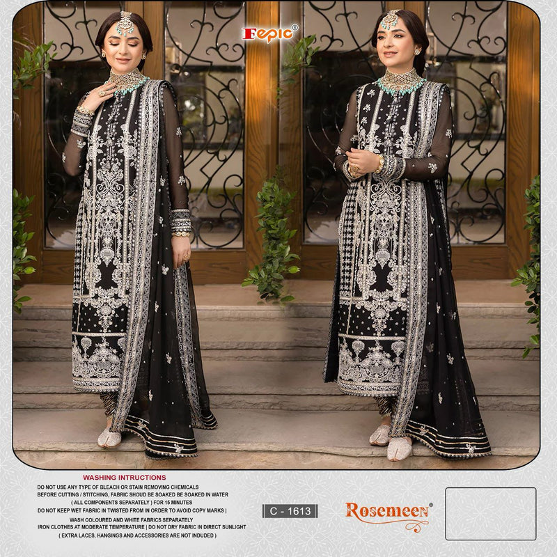Fepic D No C 1613 Georgette With Heavy Embroidery Work Party Wear Suits