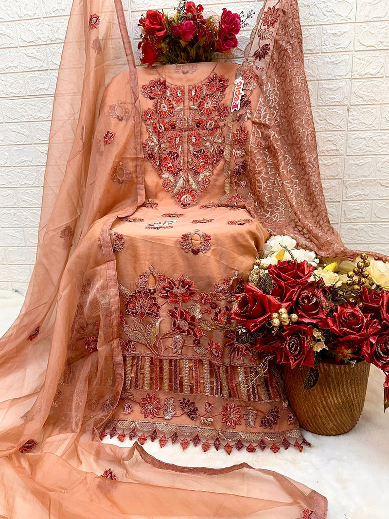 FEPIC D NO C 1339 Organza With Embroidered Party Wear Beautiful Pakistani Suit