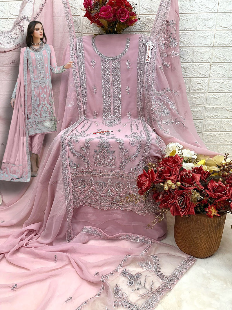 Fepic D No D 5424 B Georgette With Embroidered Exclusive Pakistani Suit Single