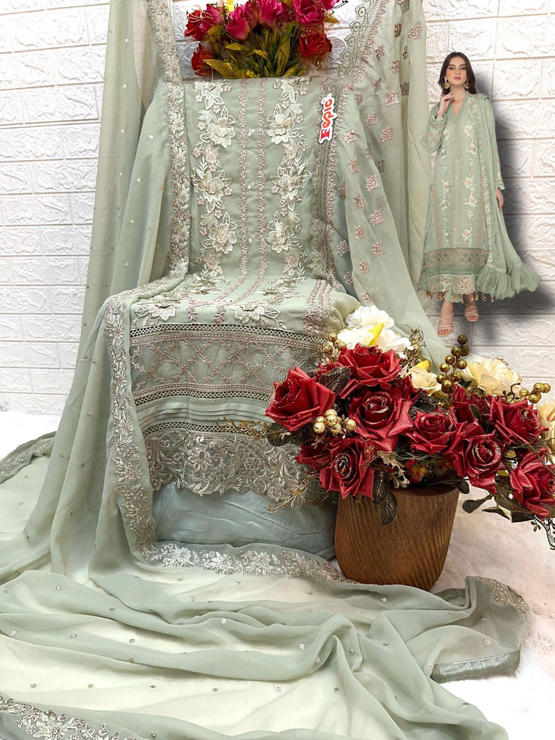 Fepic Rosemeen C 1609 D Georgette With Embroidered Work Pakistani Suit