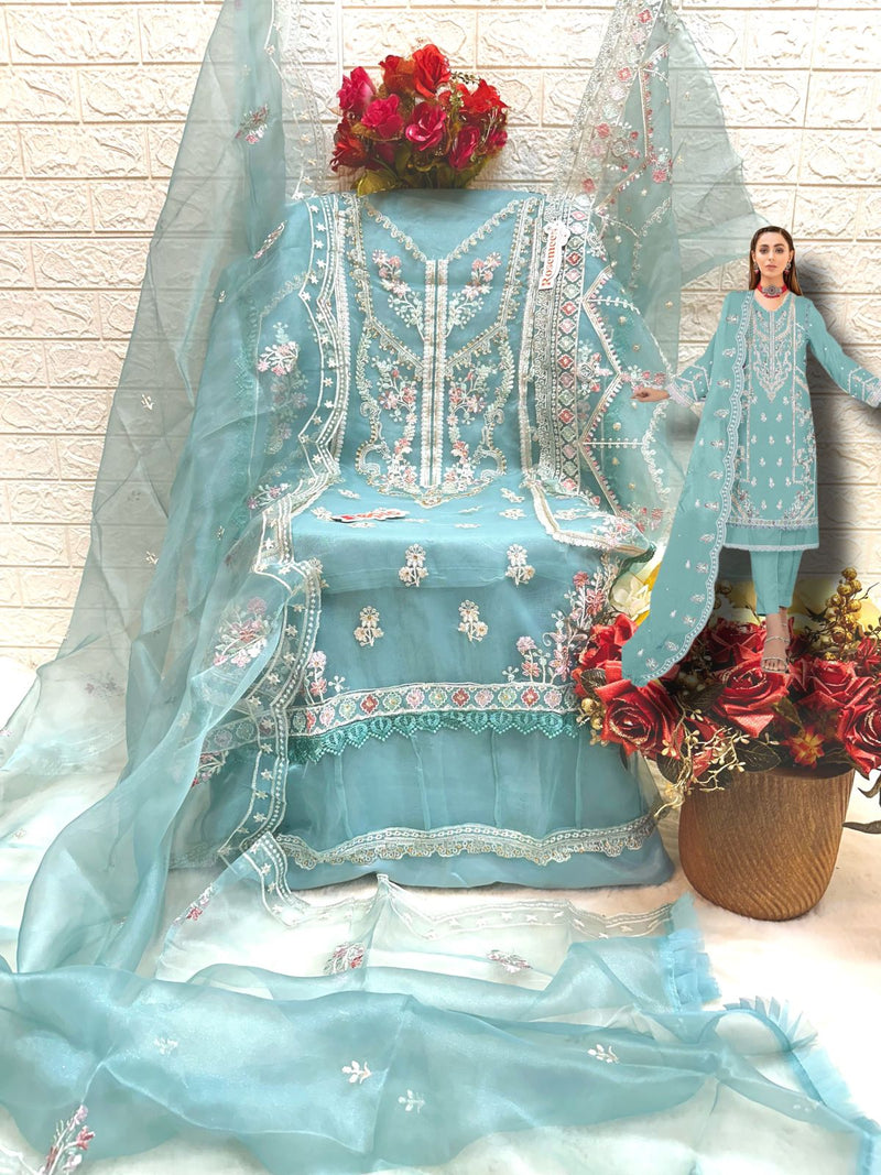 Fepic Rosemeen D 5409 B Organza With Embroidery Work Exclusive Pakistani Suit
