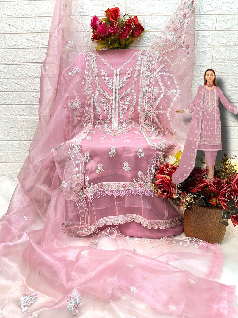 Fepic Rosemeen D 5409 Organza With Embroidery Work Exclusive Pakistani Suit