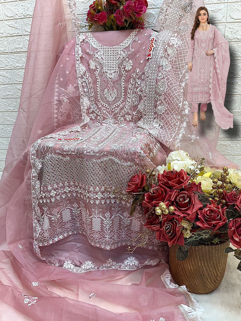 Fepic Rosemeen C 1335 C Organza With Embroidery And Handwork Pakistani Suits
