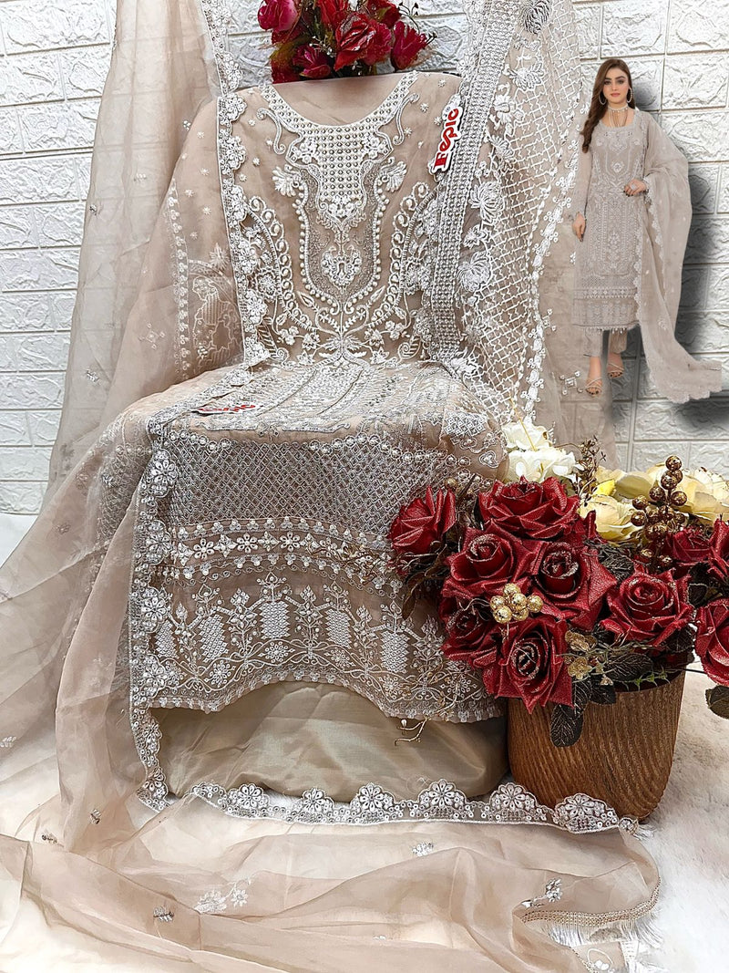 Fepic Rosemeen C 1335 B Organza With Embroidery And Handwork Pakistani Suits