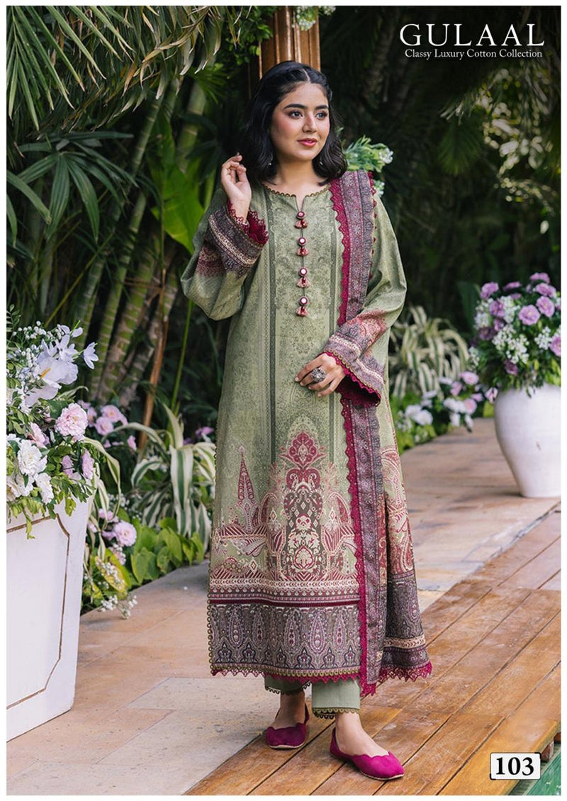 GULAAL 103 CLASSY LUXURY PURE COTTON DAILY WEAR SUIT