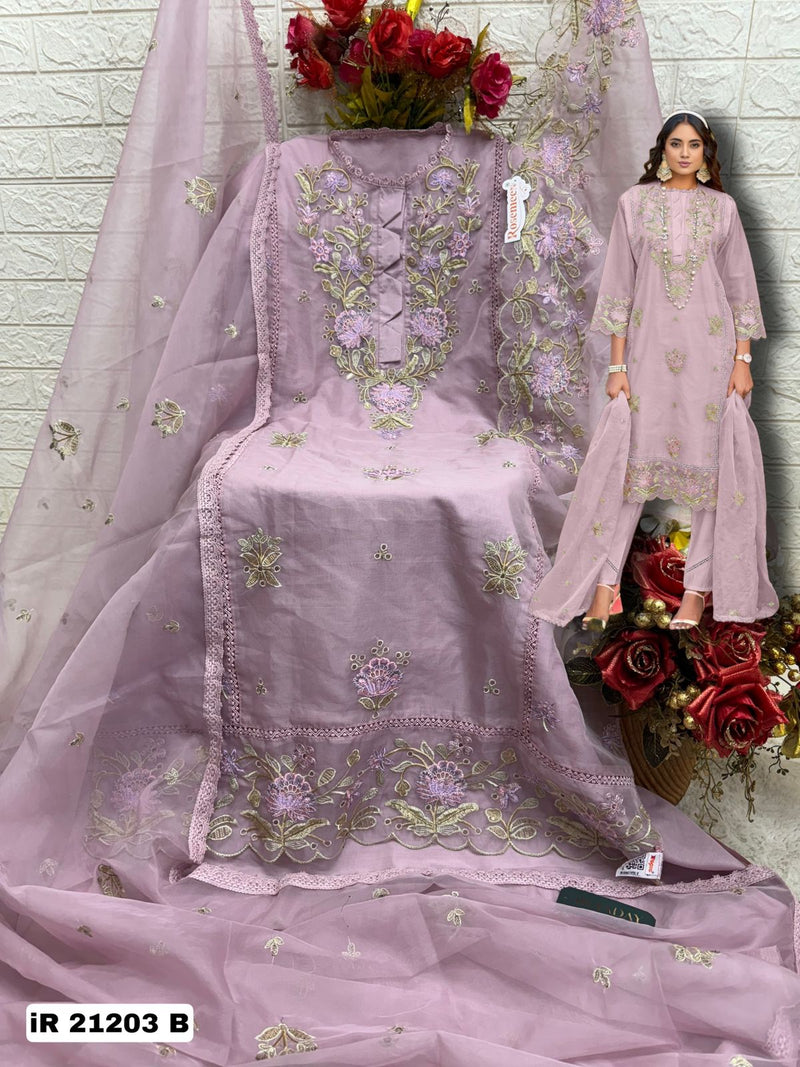 FEPIC ROSEMEEN DNO 21203 B IRAADAY EMBROIDERED WITH HEAVY HANDWORK PAKISTANI SUIT SINGLE