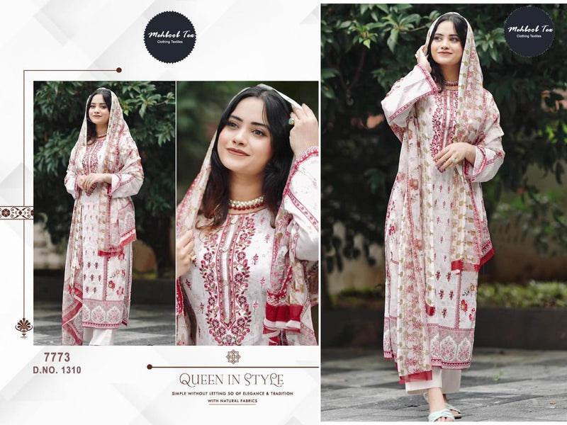 MEHBOOB TEX 1310 CHEVRON LUXURY LAWN PAKISTANI SUIT