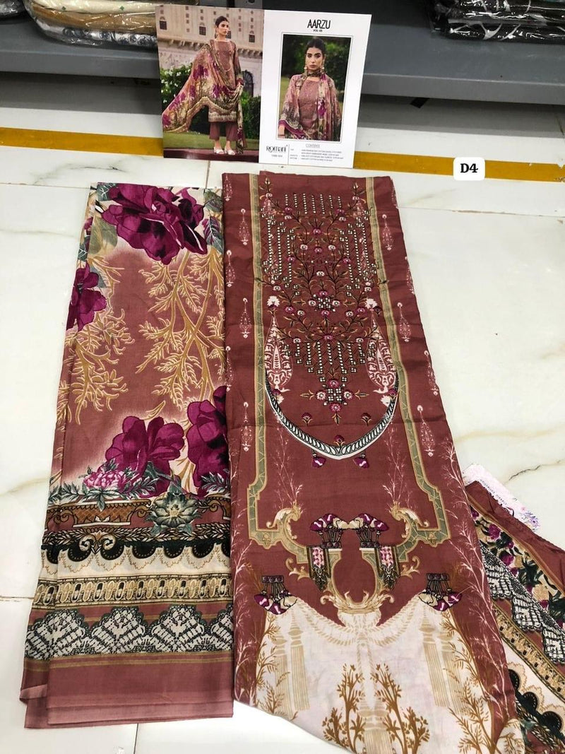 ROMANI AARZU VOL 5 04 SOFT COTTON DIGITAL PRINT CASUAL WEAR SUIT