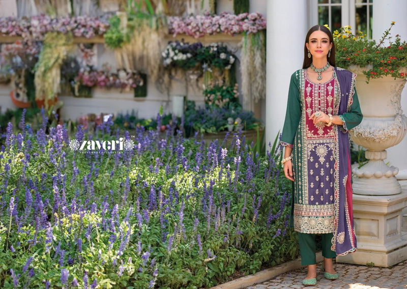 ZAVERI MAHIYA HEAVY CHINON EMBORIDERY WORK PARTY WEAR KURTI