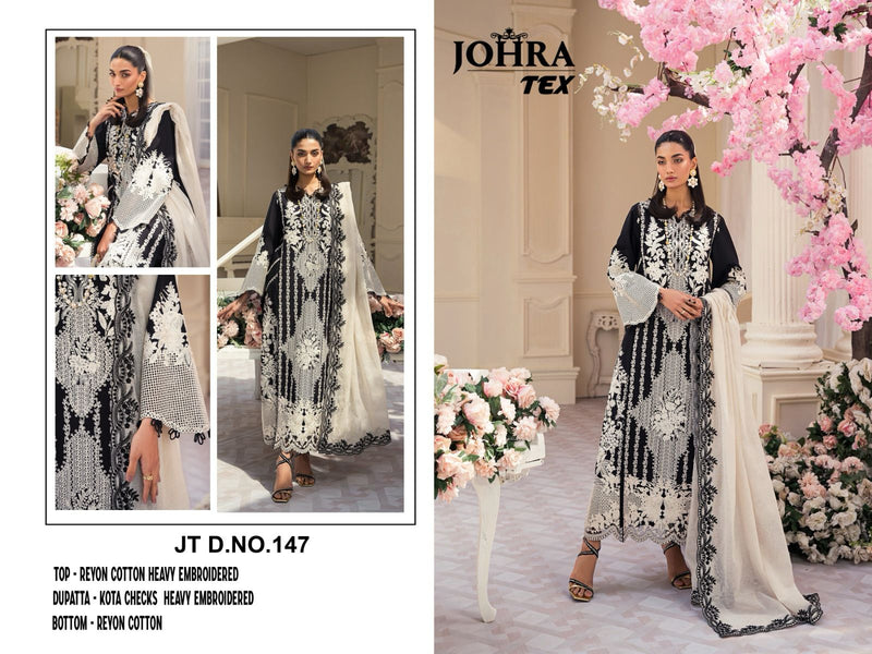 JOHRA TEX 147 REYON COTTON HEAVY EMBROIDERED PAKISTANI SUIT