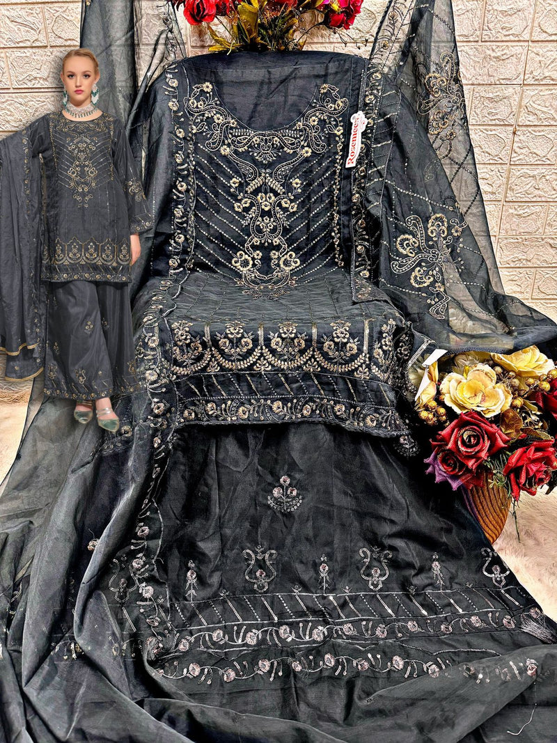 FEPIC 21221 C ORGANZA EMBROIDERED WITH HANDWORK PAKISTANI SUIT