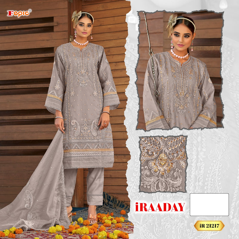 FEPIC 21217 ORGANZA EMBROIDERED WITH HEAVY HANDWORK PAKISTANI SUIT