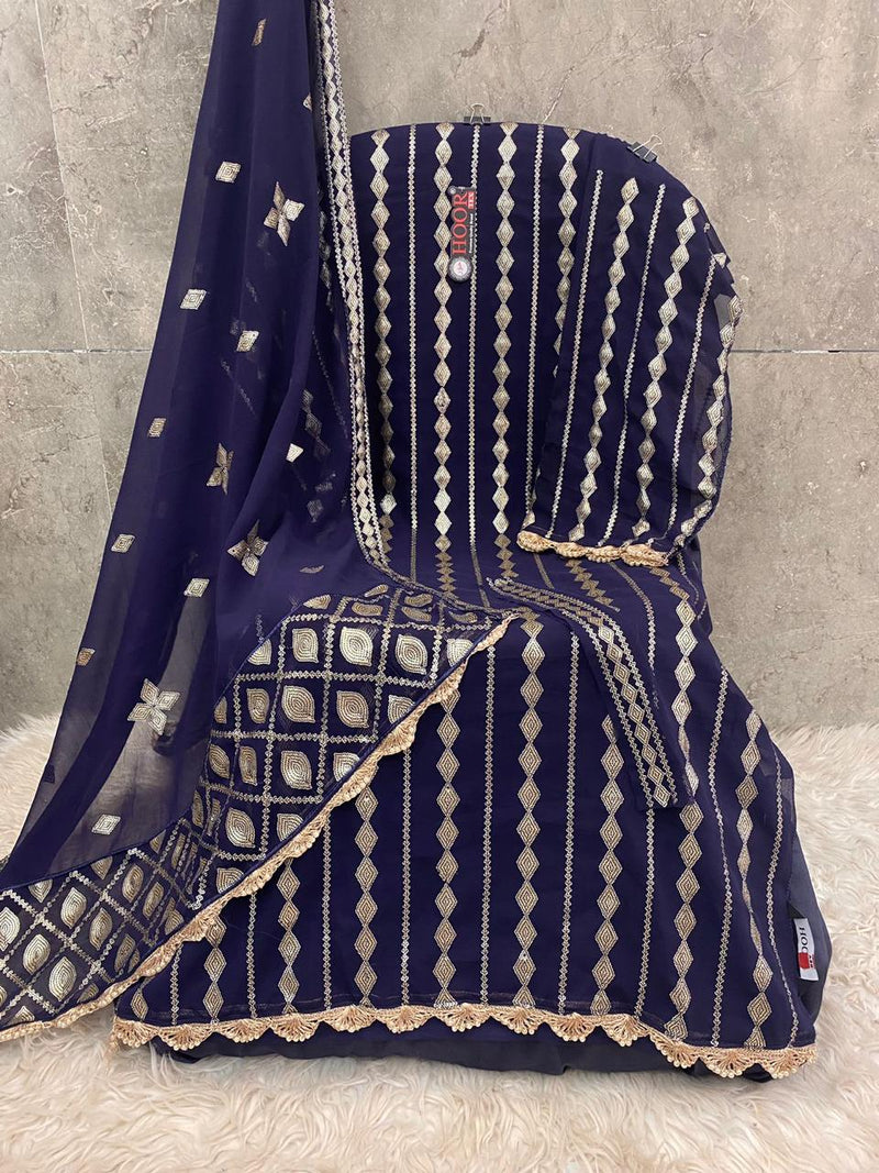 HOOR TEX 259 B FOX GEORGETTE WITH HANDWORK PAKISTANI SUIT