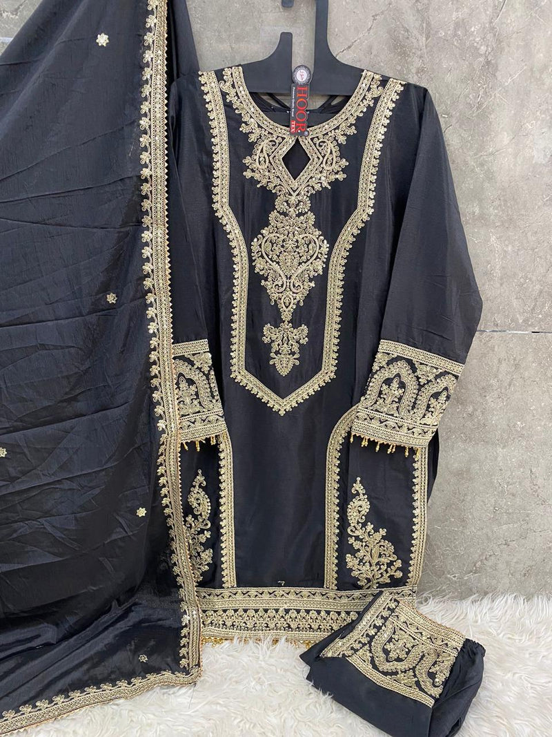 HOOR TEX H 54 C HEAVY CHINON DESIGNER PAKISTANI SUIT