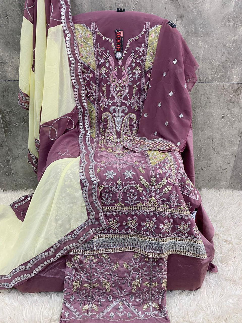 HOOR TEX H 251 FOX GEORGETTE WITH EMBORIDERY WORK SALWAR SUIT