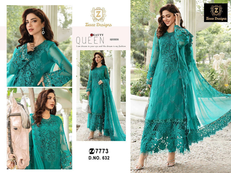 Ziaaz 632 Georgette Embroidery Handwork Salwar Suit