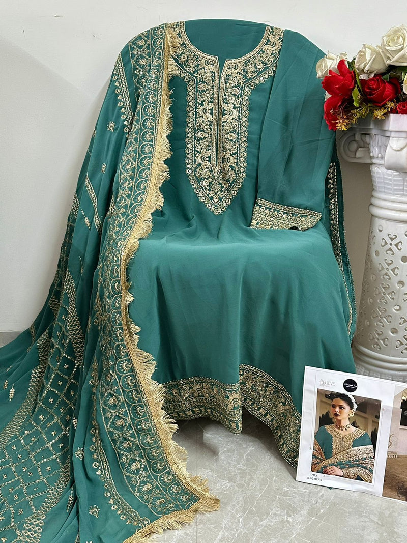 Mehboob Tex 1397 G Georgette Emboridery Handwork Party Wear Salwar Suit