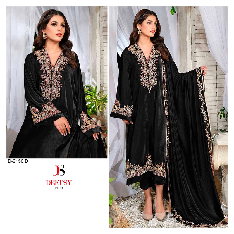 Deepsy 2156 D Velvet With Heavy Embroidery Salwar Suit