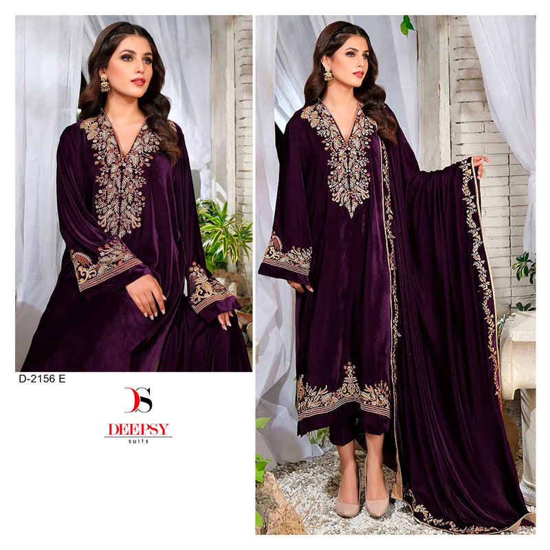 Deepsy 2156 E Velvet With Heavy Embroidery Salwar Suit