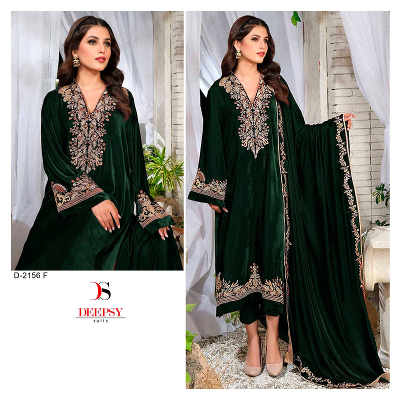 Deepsy 2156 F Velvet With Heavy Embroidery Salwar Suit