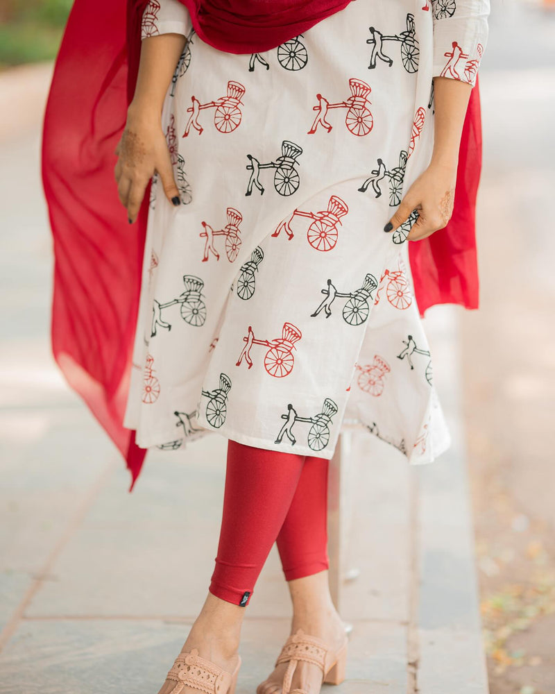 Suroop 06 Soft Muslin Cotton Pretty Print With Attractive Chiffon Duppatta Readymade Kurti